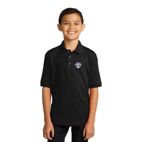 Youth Jersey Knit Uniform Polo Shirt